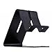 Fetta Universal Protable Aluminum Tablet Smartphone Stand Cell Phone Holder for iPhone Samsung Galaxy iPad LG Most Tablet and Other Smartphone (Black)