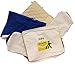 Nidra - Travel-Packing-Storage , 5 Piece Set (2) Packing Cubes, Cream and Blue, (2) Shoe Cloth Bags, (1) Laundy Bag