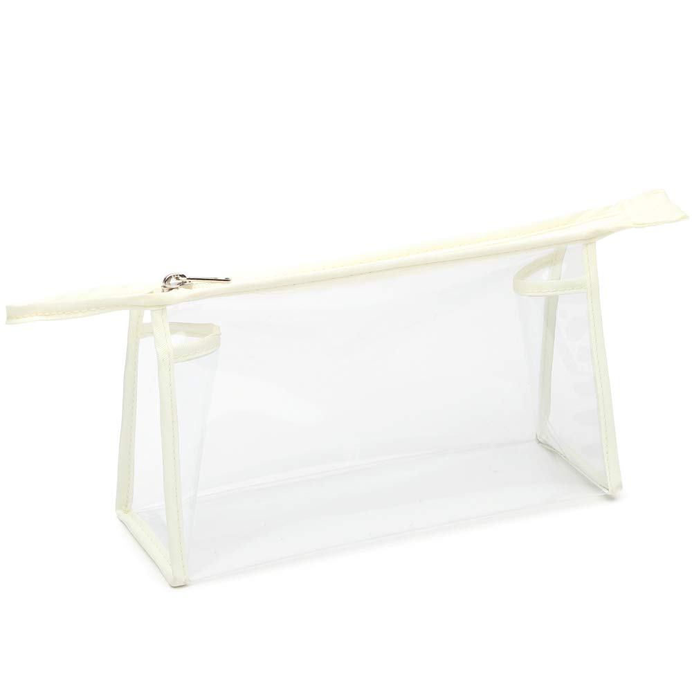 Best Clear Makeup Bag White Zipper