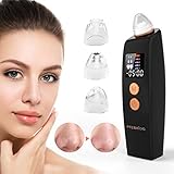 Blackhead Remover Vacuum, Pterxiog Electric Pore Vacuum Sucker, Blackhead Comedone Acne Removal Suction Extractor Tool, Facial Pore Cleaner with LCD Display Timer Function, Wireless Rechargeable