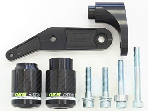 OES Carbon Frame Sliders Spools Fork Sliders Rear Axle Sliders 2017 2018 2019 2020 Yamaha YZFR6 R6 No Cut (Green)