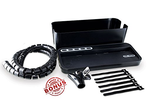 Cable Management Box - Black Cable Organizer to Keep Your Home Neat, Organized and Beautiful (Cable Organizer Starter Kit) - Blameless Gear