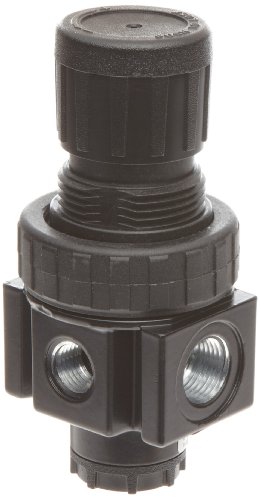 Parker 05R113AD Regulator, Relieving Type, 2-125 psi Pressure Range, No Gauge, 30 scfm, 1/4