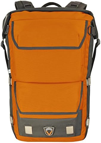 Velo Transit Men's Edge Pro 30 Waterproof Laptop Cycling Backpack, Orange/Black, Large