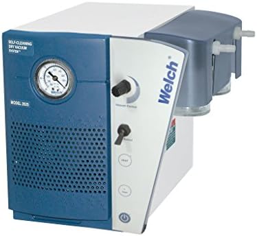 Welch Vacuum 202503 Self-Cleaning Diaphragm Vacuum System, 34 LPM, 9 Torr, 230V with Schuko Plug