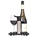 Aksesroyal Wine Pump with Valve Wine Stoppers (Silver 6 Stoppers)
