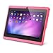 Alldaymall 7 Inch Android 4.4 KitKat Tablet PC MID with Capacitive Touchscreen (512MB + 8G, Dual Core CPU, 1.5GHz, Wi-Fi, Bluetooth, Dual Camera) Pink