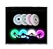 you-beat-you-land Light Up Led Inline Skates Pu Wheels Outdoor and Indoor Rubber Wheels Pack of 4 Pink-76mm