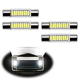 iJDMTOY 4pcs Extremely Bright 9-SMD 29mm 6614 LED Replacement Bulbs For Car SUV Truck Sunvisor Flips Vanity Mirror Lights, Xenon White