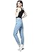 CUNLIN High Waist Jeans Skinny Women Jeans Woman mom Jeans Denim Womens Jeans Sexy Blue Jeans Light Blue 25