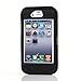 iPhone 4s Case, Harsel Defender Series Heavy Duty Tough Rugged High Impact Armor Hybrid Military with Belt Clip Built-in Screen Protector Case Cover for Apple iPhone 4s /4g (Black/Black)