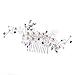 Urberry Bridal Flower Side Hair Clips Pearl Bridal Headpiece Wedding Accessories