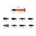 HiYi Auto Body Dent Removal Repair Hail Hammer Blending Hammer Screw-On Tips Tap Down Tools With 9 Pcs Different Size Metal Paintless Dent Removal Tools