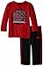 adidas Baby Boys' Long Sleeve Tee and Pant Set, Light Scarlet Heather, 18 Months