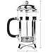 Simple Chef Stainless Steel French Press – Best Coffee Pot Press & Tea Maker w/ Heat Resistant Shatterproof Glass - Great Gift Idea - Set Includes Plunger, Frame, Filters & Spoon