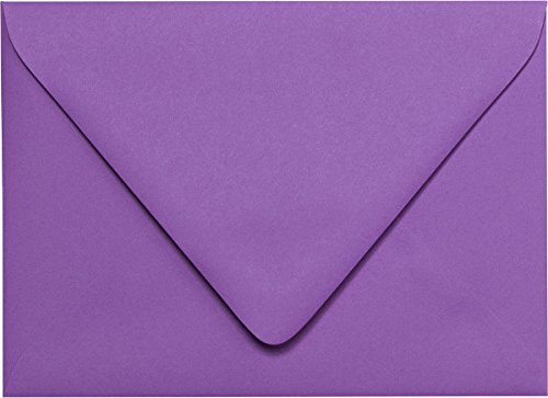 A-7 Purple Grape Solid Euro Flap Envelopes (5 1/4" x 7 1/4") 50 Envelopes from Paper and More