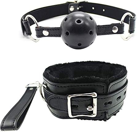 Dovior PU Leather Fur Collars Choker with Chain Detachable Leash for Women Men