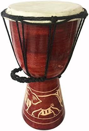 HAND CARVED DJEMBE DRUM 7.5"