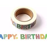 CIAIJE Happy Birthday Washi Tape, 5/8