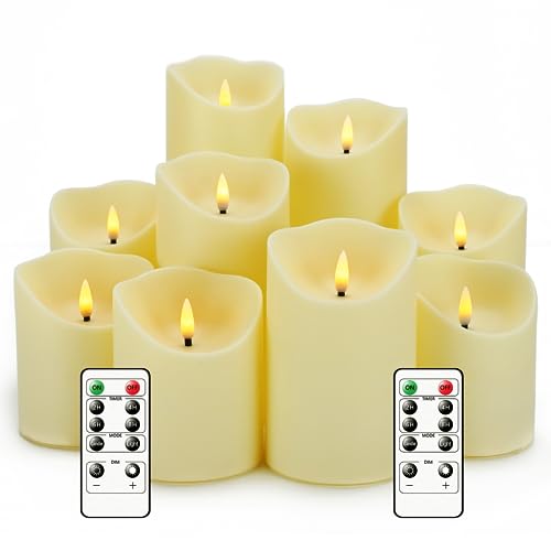 Nimiko Flameless Candles with Remote, Battery Operated Flickering Flameless Candles, LED Candles