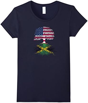 Women's American Citizen with Jamaican Roots T-Shirt XL Navy