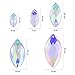 Hicarer AB Clear Acrylic Gems Horse Eye Artificial Crystal Buttons Sew On Flatback Rhinestones for Clothing Decorations, 150 Pieces