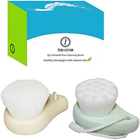 ZCollection (Pack of 2) Facial Skin Care Beauty Ultrasoft Pore Cleansing Brush - Spa Wash Massage Exfoliation Brush Set