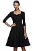 ACEVOG Audrey Hepburn Style 1950's 3 4 Sleeve Rockabilly Swing Evening Dress