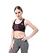 Welcos Women Wirefree Sports Push Up Support Bras Removable Padded Low Back Rose M