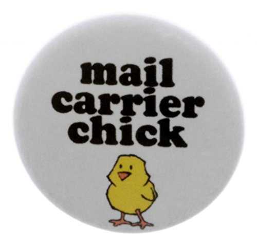 Mail Carrier Chick 2.25" Keychain (heart) - Girly Girl
