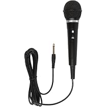 Microfone MXT M-1800B Plastico Preto com Fio 3 Metros OD 4 MM