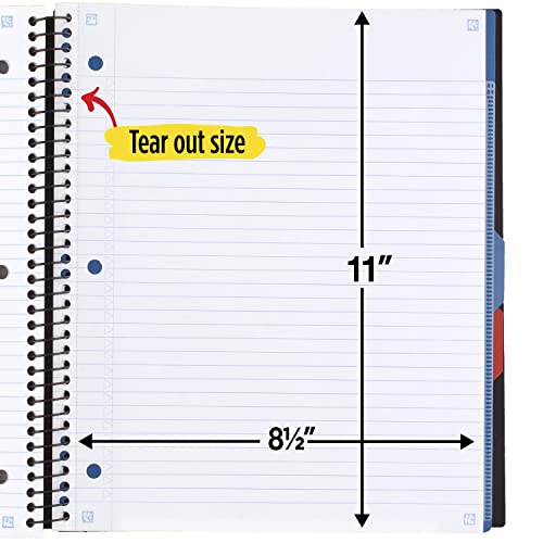 Five Star Advance Spiral Notebook + Study App, 3 Subject, College Ruled