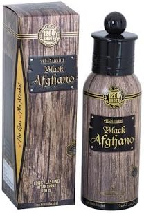 Al-Nuaim Black Afghano Non-Alcoholic Perfume Spray - 1200 Shots - 100 Ml