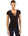 PattyBoutik Women's V Neck Lace Up Short Sleeve Blouse