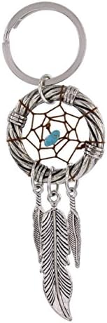 Joy of Giving Dreamcatcher Keyring (Silver Tone Feathers)