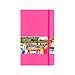 Dotted Notebook, Pink Leather Bound Hardcover, Comes with Dotted Grid Paper, Business Premium Label Stickers, and Elastic Closure, 5 x 8.25 in. - SuperiorMaker®
