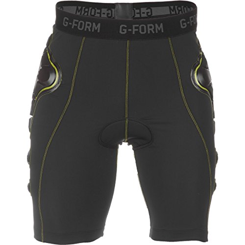 G-Form Pro-B Bike Compression Shorts, Black/Yellow, Small