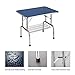 QAQA Professional Pet Dog Grooming Table with Adjustable Overhead Arm, 46” Heavy Duty Foldable Stainless Steel Table with Noose,No-Sit Haunch Holder and Mesh Tray