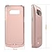 Samsung Galaxy S7 Edge Charger Case 5200mAh Ultra Slim Rechargeable Portable External Backup Battery Pack-Charger Cover-Protective Case Power Bank Case (Rose Gold)