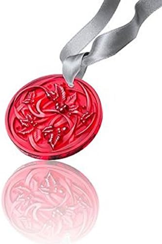 Lalique Crystal ENTRELACS, Christmas Ornament 2017 - Red