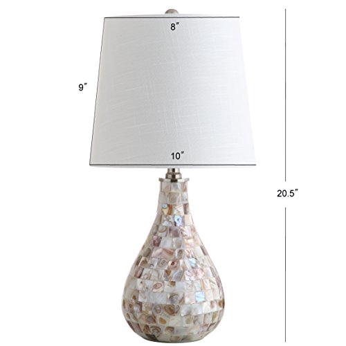 JONATHAN Y JYL1024A Mona 20.5" Mini LED Lamp Cottage,Coastal,Transitional for Bedroom, Living Room, Office, College Dorm, Coffee Table, Bookcase, Seashell