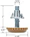Leveling Feet Adjustable Furniture Levelers - 5/16 inch Threaded Shank w/T-Nuts Leg Leveler for Table,Chair and Furniture Legs- Adjusts from 0