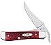 Case Dark Red Bone CV Russlock Pocket Knife