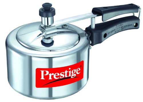 Prestige Nakshatra 11560 Aluminum Pressure Cooker, 1.5 Liter, Silver