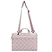 MOSISO Canvas Geometric Pattern Shoulder Bag Compatible with 15-15.6 inch Laptop, Pure Pink Grid
