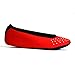 Nufoot Ballet Flats Women's Slippers, Travel Slippers, Yoga Socks, Indoor Shoes, Red Sparkle, X-Large