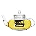 Primula Daisy Borosilicate 40oz Glass Teapot with Glass Infuser – For Loose Tea, Bagged and Flowering Teas