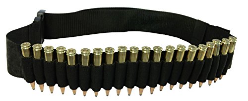 Ultimate Arms Gear Black 20 Round Rifle Cartridge Ammunition Ammo Reload Carrier Tactical Belt Fits .300 .308 308 .270 .30-06 7mm Remington 700 770 M24 Bolt Lever Pump Action Sniper