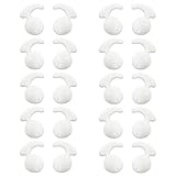 20 Pieces Samsung Earbud Covers Teemade Replacement Silicone Ear Hooks Tips Silicone Ear Gels Buds for Samsung Galaxy S7/S7 Edge /S6/S6 Edge Sports Earbuds (White)