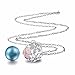 EUDORA Harmony Bola Summer Flower 20mm Musical Chime Pendant 30 inches Necklace Pregnancy Bell